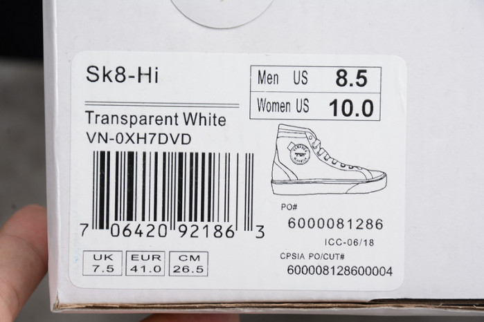 of x vans high top vn-oxh7dvd