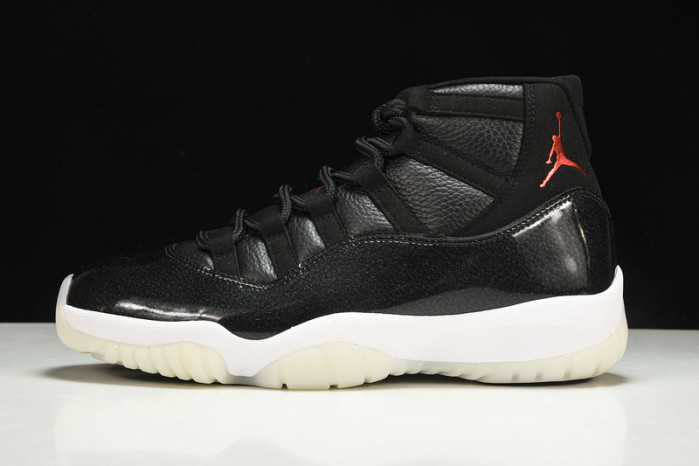 jordan 11 retro bp "72-10" black mens 378037-002