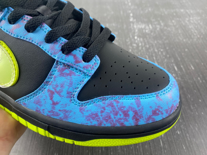 nike dunk low se acid wash baltic blue volt dv1694-900