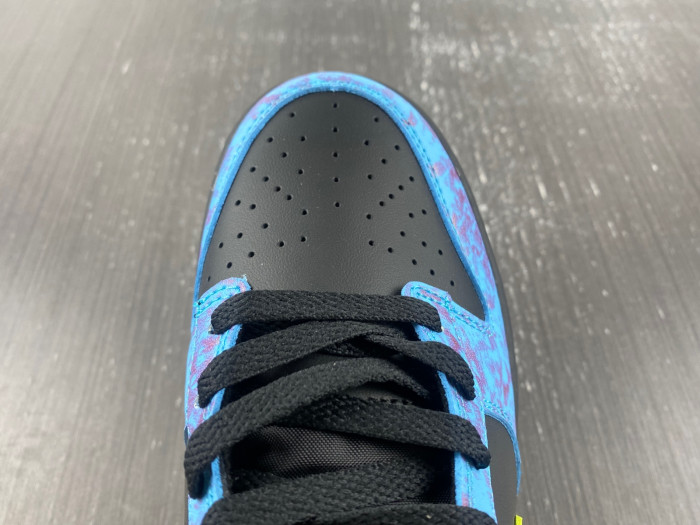 nike dunk low se acid wash baltic blue volt dv1694-900