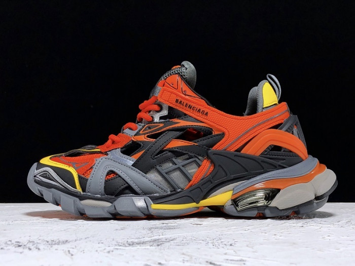 bl track trainers sneaker orange black grey h903p068