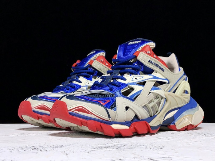 bl track trainers sneaker grey blue red h903p079