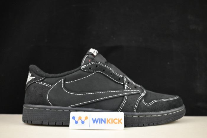 TRAVIS SCOTT X AIR JORDAN 1 LOW OG BLACK/BLACK DM7866-001 (with accessories)