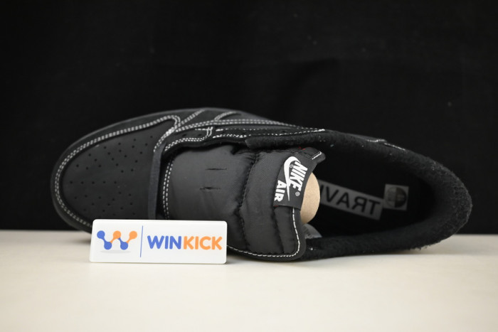 TRAVIS SCOTT X AIR JORDAN 1 LOW OG BLACK/BLACK DM7866-001 (with accessories)